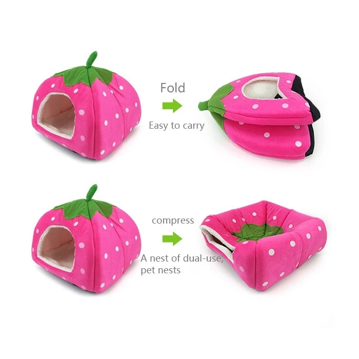Strawberry Foldable Pet House